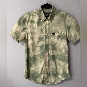 RVCA That'll Do Bleached Short Sleeve Button Down Shirt. Size X-Small